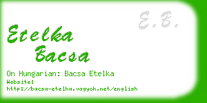 etelka bacsa business card